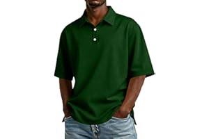 Polo Shirts for Men Regular Fit Collared Short Sleeve Tops Comfy Button Workout Summer Golf Shirt, S-3XL