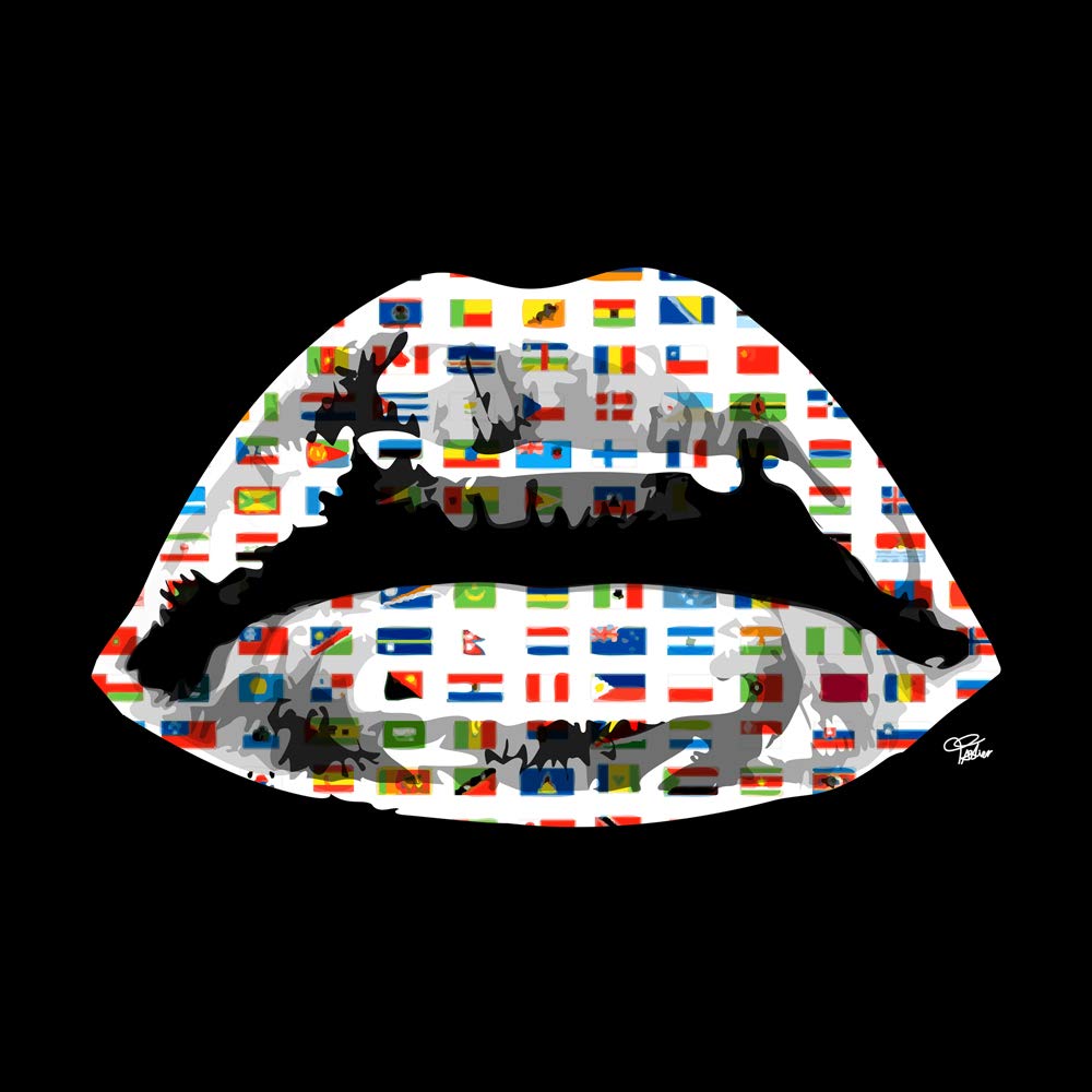 International Graphics - Finished Picture - Morgan, Paslier - ''World Kiss''- 30 x 30 cm - Direct printing on acrylic glass