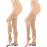 2 Pairs 20-30mmHg Compression Pantyhose for Women, Medical Graduated Compression Stockings Leggings Footless Support Compression Tights for Varicose Veins, Swelling, Edema