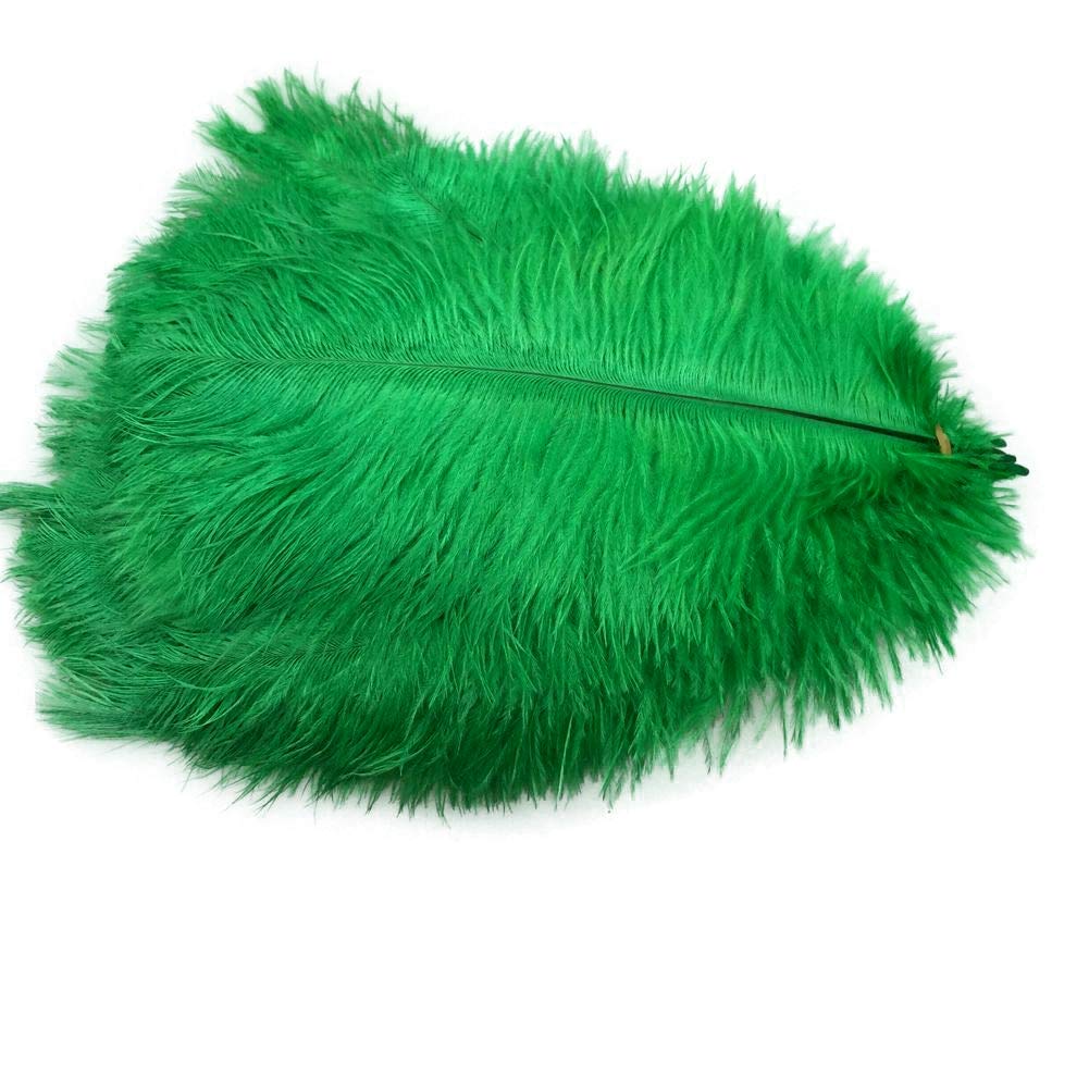 Sowder 50pcs Natural 8-10inch(20-25cm) Ostrich Feathers for Home Wedding Decoration(dark green)