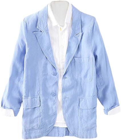 Amazon Wawaya メンズビジネス2ボタンプレーンカジュアルリネンドレスブレザージャケットスーツコート Dark Blue Xl コート ジャケット 通販