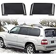 for Toyota Land Cruiser LC100 FJ100 1998 1999 2000 2001 2002 Black Exterior Roof Rack Rails Luggage Center Protector Cover Car Accessories 2pcs