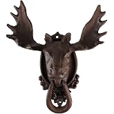 Zeckos Antiqued Finish North American Moose Door Knocker