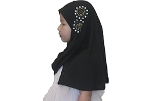 Modest Beauty Girls Muslim Hijab Arab Scarf Islamic Flowers Headscarf for Kids