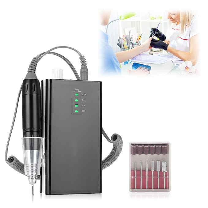 Electric Nail Drill, 30000RPM Mini Nail File Cordless