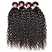 Beauty Forever Brazilian Virgin Hair Curly Weave 3 Bundles 100% Unprocessed Human Hair Extensions Natural Color (100+/-5g)/ Pc (20 22 24)