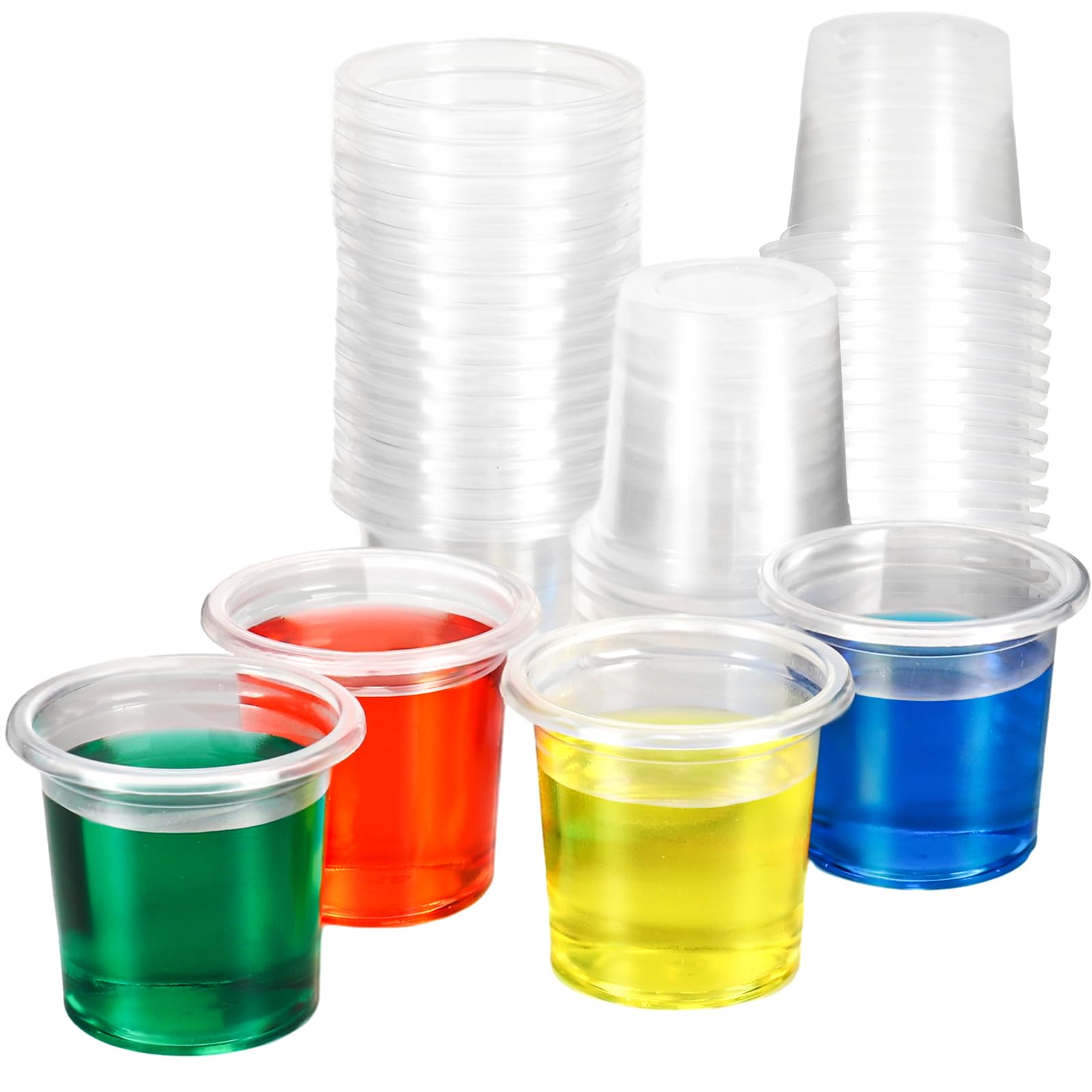 Photo 1 of 0.6oz/20ml Disposable Mini Jello Shots Cups, Tiny Clear Plastic Sample Cups for Tequila Alcohol Tasting, Small Drinking Cup, Mini Bathroom Mouthwash Liquid, One Shot Cheers Party (300 Count)