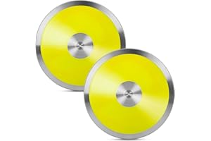 OMYOPY 2 Pcs Sports Training Discus for School Track and Field, 1kg Nylon Discus with Steel Rim and Center, Men Women Discuses for Outdoor Practice Throwing