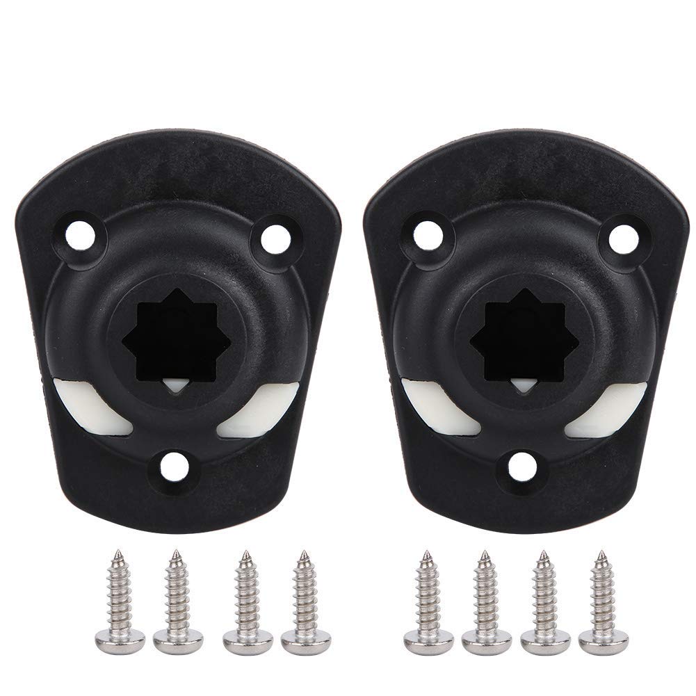 Alomejor Kayak Mount Base 2pcs Boat Kayak Fishing Pole Rod Holder Mount Base Tackle Kit With Mounting Screws