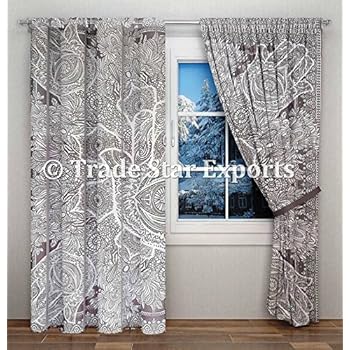 Amazon Com Hamsa Hand Tapestry Curtains Decorative Windows