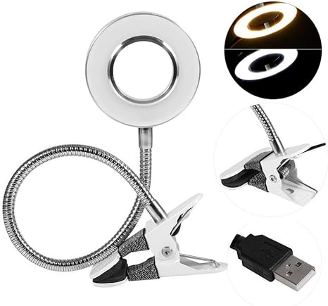 lampara de computadora lampara led de maquillaje incluye usb plug and fria luz calida de cejas labios tatuaje y maquillaje de lectura con clip