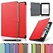 HAOCOO Ultra Slim Leather Smart Case Cover Build in Magnetic [Auto Sleep/Wake] Function for All-New Kindle Paperwhite 2012, 2013, 2015 Versions (Not fit All-New Paperwhite 10th Generation)(Red)