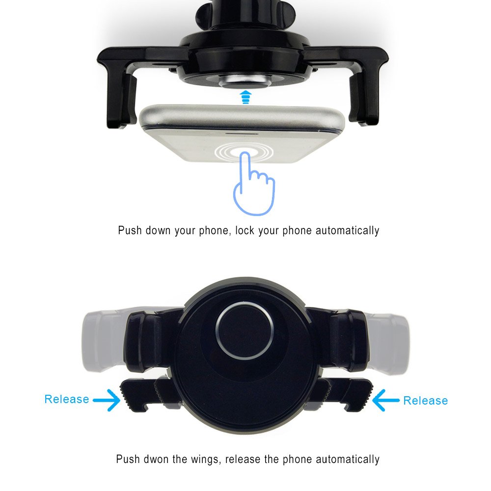 Handyhalterung Auto ，Holoko KFZ Lüftung Auto Lüftungsschlitz Universale KFZ Belüftung Halter für iPhone, Samsung, Huawei, LG und andere Smartphone(Schwarz)