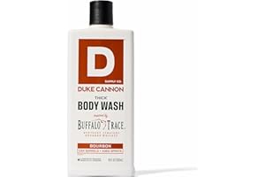 Duke Cannon Supply Co. Thick High Viscosity Body Wash - 3X Thicker, Plant-Based, Mineral-Enriched Body Wash for Men - Big American Bourbon - Mens Body Scrub - Bourbon (18 oz)