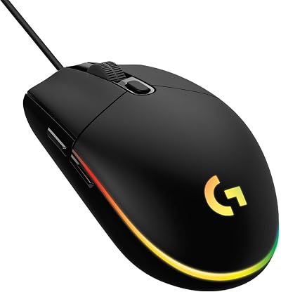 Logitech G203 Lightsync Gaming Mouse 8000 DPI 6 Programmable Buttons Black