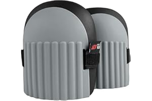 FREEKYROCK Gardening Knee Pads for Women and Men- Lightweight Waterproof Washable, Foam Knee Pad for Gardening Soft Inner Liner and Easy Fit with Adjustable Elastic Velcro Straps, Grey