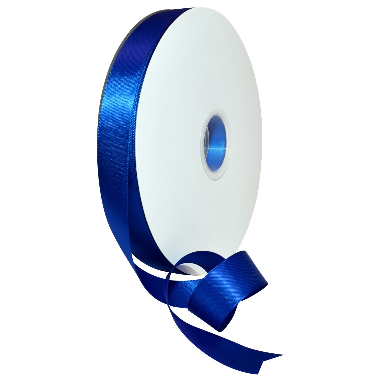 Morex Ribbon 08822/00-352 Double Face Satin Polyester Ribbon, 7/8"/100 yd., Electric Blue — image 1