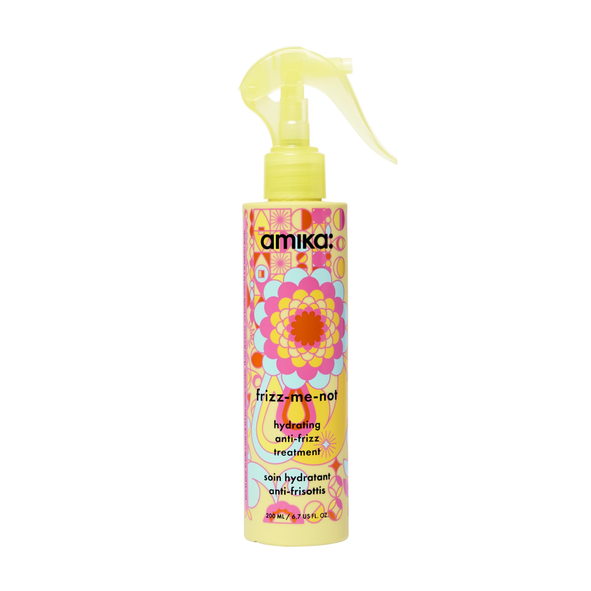 Photo 1 of amika frizz-me-not hydrating anti-frizz treatment, 200ml | lightweight hydrating spray for medium to thick coarse hair types 2a-4c, humidity + heat protection, smooth frizz for up to 72 hours