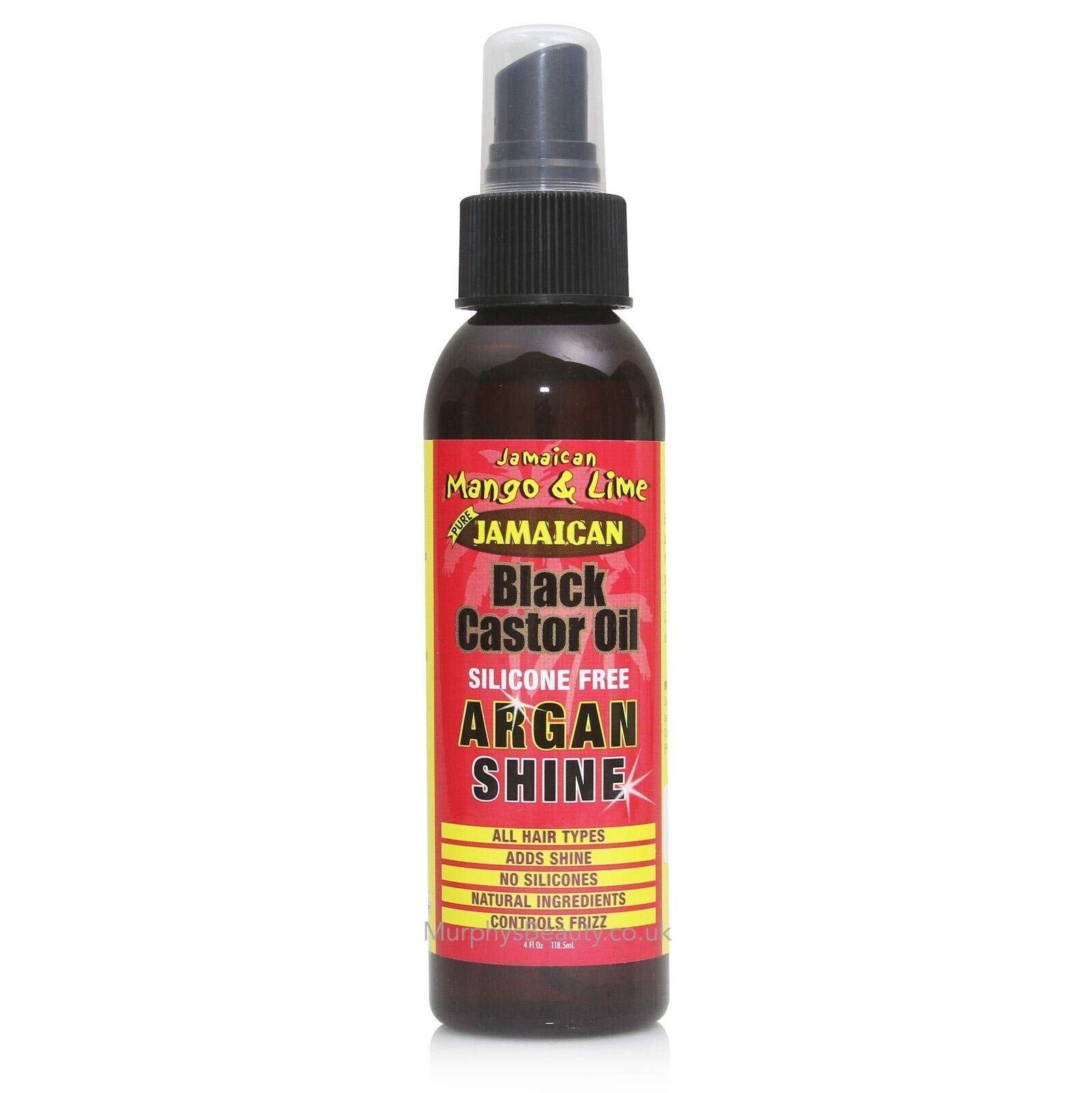JAMAICAN BLACK CASTOR OIL SILICON FREE ARGAN SHINE FRIZZ CONTROL 118ml
