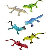 SAFITOYA Lizard Shoe Decoration Charms, 6PCS 3D Cute Animal Cartoon lizards spooky charms for Clog Slides Sandals Birthday Party Favors Gifts Boys Girls Teens