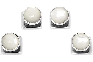 OX & BULL TRADING COMPANY Ox and Bull Trading Co. Silver and Mother of Pearl Studs