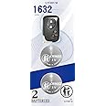 (2 Pack) Replacement for Lexus key fob battery, CR1632 key fob battery OEM fits 2006-2015 RX ES350 GS300 GS430 GS450h IS250 IS350 is RX350 RX450h GS460 H250h LS460 LX470 (HYQ14ACX HYQ14AEM HYQ14AAB)