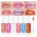 evpct 6Pcs Glossy Hydrating Lip Oil Lip Gloss Set