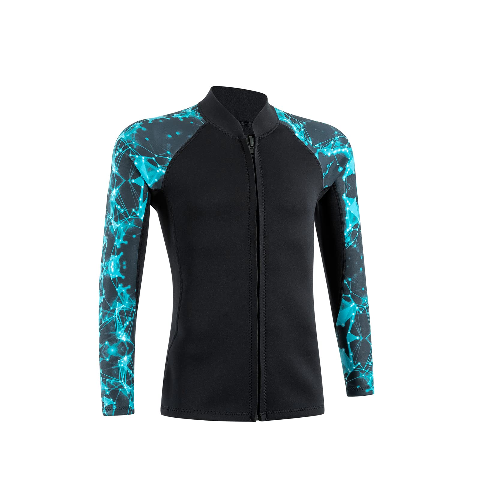 YDQUANI 2mm Wetsuit Top Neoprene Wetsuits Jacket Thermal Long Sleeves Diving Suit for Men Women Open Water Swimming Snorkeling Scuba Diving Surfing