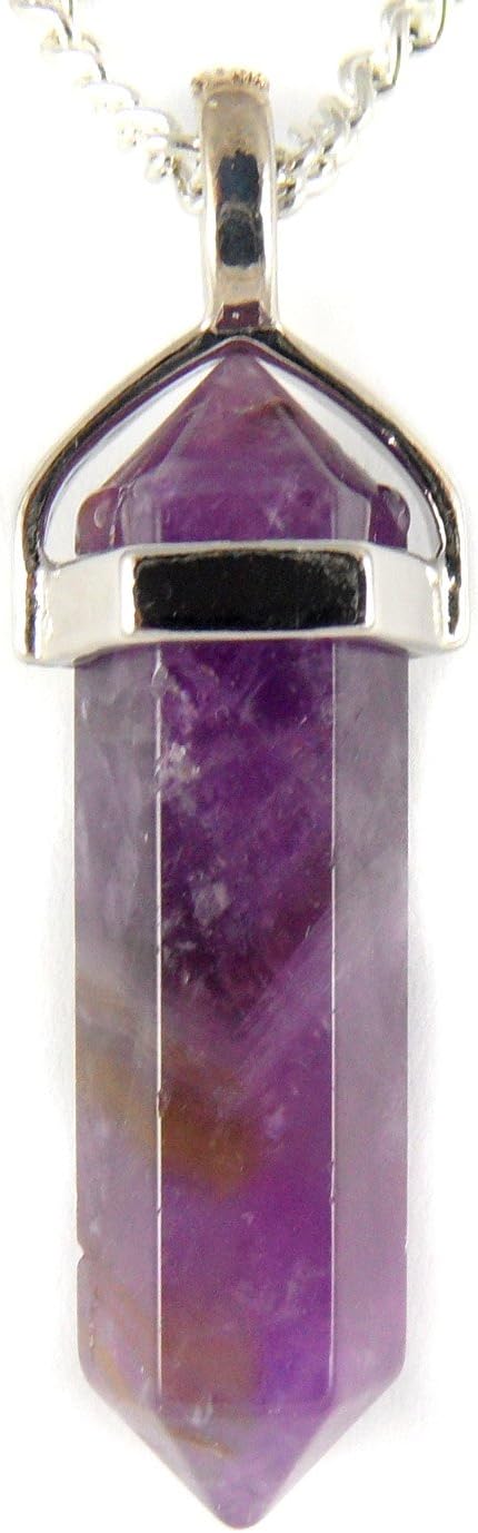 Amethyst Quartz Point Pendant/Necklace - Third Eye,Psychic,Spiritual CJ78