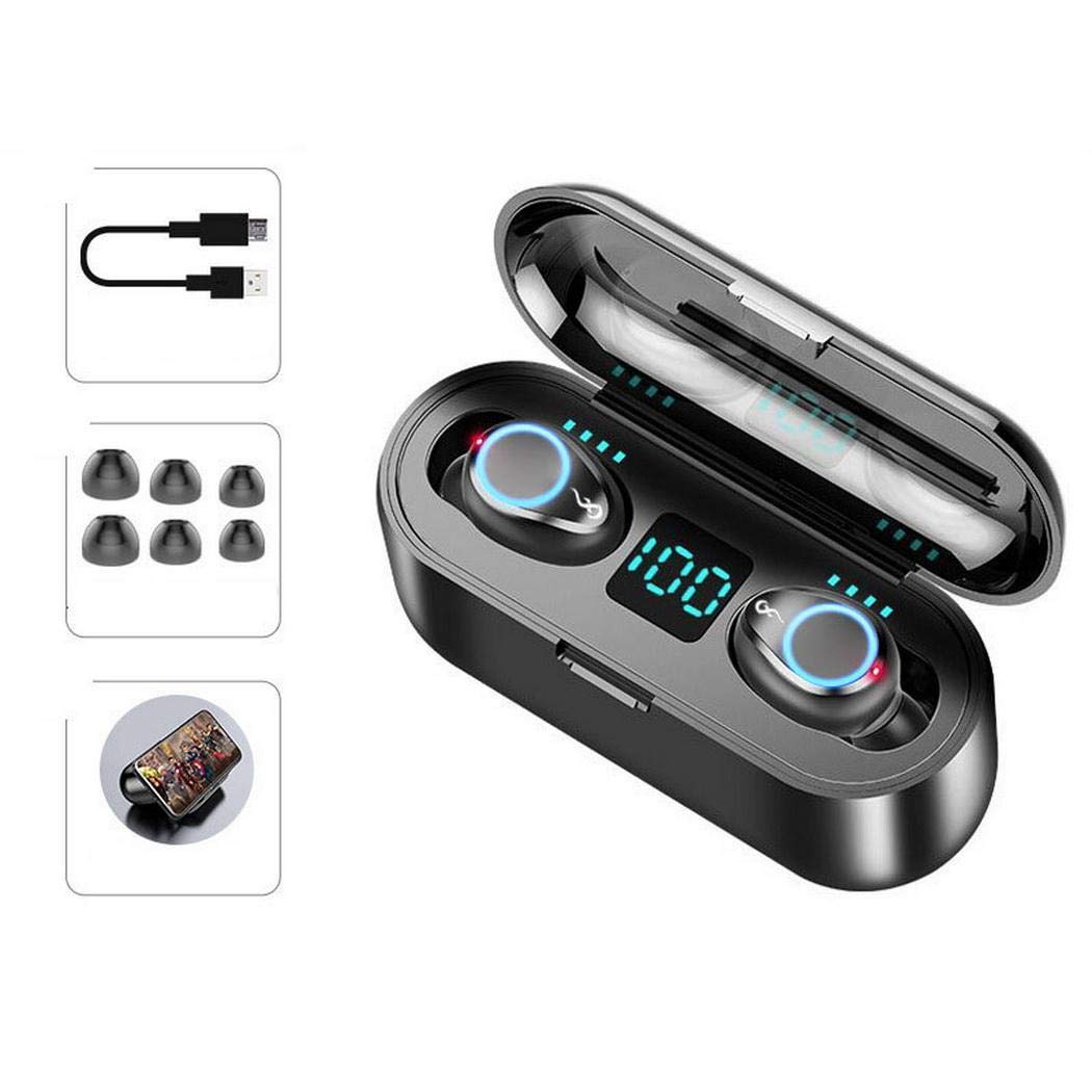fnemo Mini Auricular inalámbrico Bluetooth HiFi Auriculares estéreo en la Oreja con Caja de Carga Auriculares