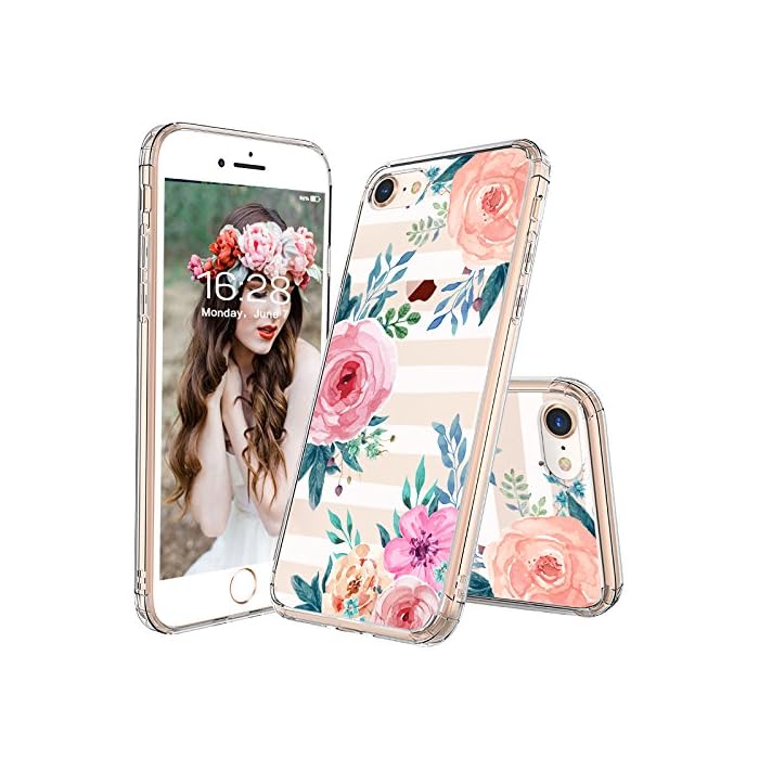 Buy Mosnovo Iphone 8 Case Iphone 7 Case Girls Blossom Stripes Floral Flower Pattern Clear Design Transparent Plastic Back Case With Tpu Bumper Case Cover For Apple Iphone 7 16 Iphone 8 17 Online At Desertcart Cyprus
