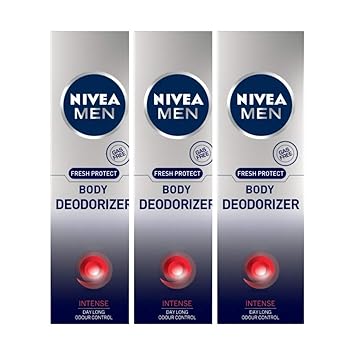 NIVEA Men Body Deodorizer, Intense, 120 ml (Pack of 3)