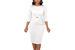 ZVO Business Casual Dress for Women Elegance Church Dresses Midi Bodycon Pencil Dress Office Modest Work Suiting Outfits