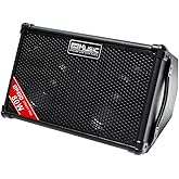 Coolmusic BP40D 80W Rechargeable Acoustic Guitar Amplifier- Portable Bluetooth Speaker with Reverb Chorus Delay Effect, 6 Inp