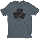 Shamrock Men's Tee (Distressed Big Design, White & Green)