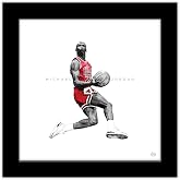 Trends International Gallery Pops Michael Jordan - Iconic Jordan Wall Art Wall Poster, 12" x 12", Black Frame Version