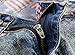 NITAGUT Men's Ripped Slim Fit Tapered Leg Jeans Grey Blue-US 36