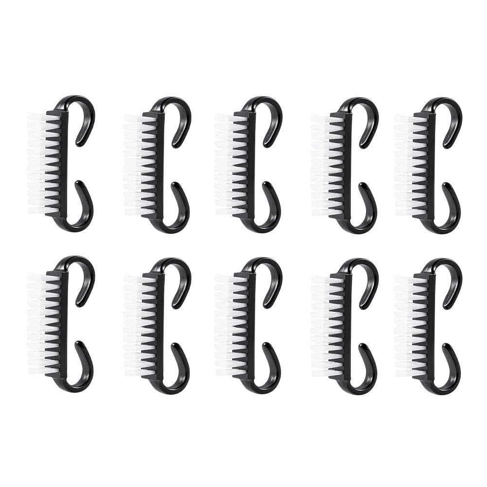 Manicure Cleaning Brushes Nail Brush Cleaner 10 Pcs Compact Nail Dust Brushes Portable Manicure Brushes for Manicure Store Fingernail Scrub Cleaning Brushes Nail Brush Set