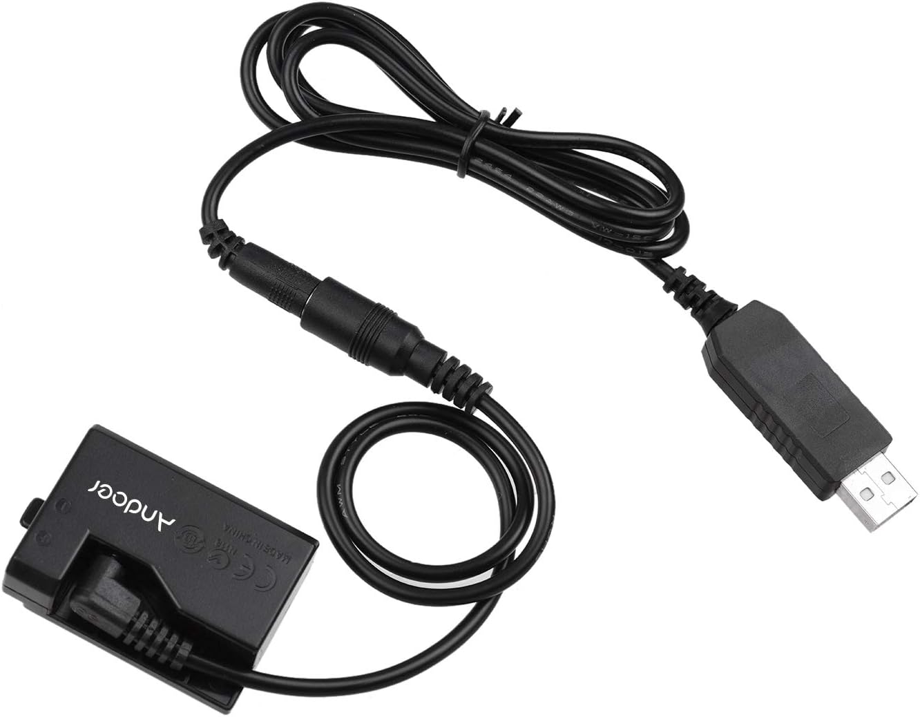 Andoer ACK-E10 LP-E10 USB Battery Adapter Compatible with Canon EOS Rebel T3/T5/T6/T7/T100/Kiss X50/Kiss X70/1100D/1200D/1300D/2000D/4000D