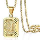 Trendsmax Initial Letter Pendant Necklace for Mens