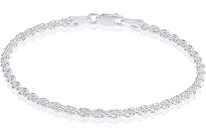 Waitsoul Sparkling/Rope/Box Bracelet for Women Men 2mm 2.5mm 3mm 5mm Diamond-Cut Silver/Gold Sparkling/Box/Rope Chain Bracelet for Gril 6.5/7/7.5/8/8.5/9 Inch