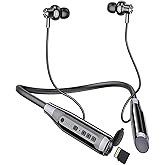 MOCANIO Neckband Bluetooth Headphones 100H Playtime IPX6 Waterproof Earbuds Magnetic in-Ear Wireless Earbuds Deep Bass Headset Wireless Stereo Neckband with Microphone for Sports/Workout/Office