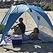 EasyGo Shelter XL - Instant Beach Umbrella Tent Pop Up Canopy Sun Sport Shelter with PVC Floor - 8 Foot X 8 Foot XL Size.