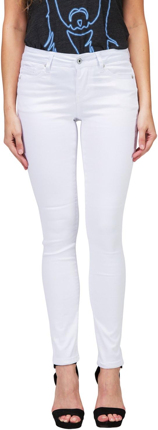 Clingers Women Basic Colorful Jeans (0, White)