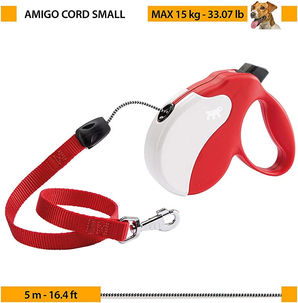 AMIGO Ferplast Cord Retractable Dog Lead, 5m, Medium, 15 x 3.6 x 14cm, Medium, White, mini - Image 3