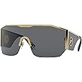 Versace VE2220 100287 Gold VE2220 Visor Shield Sunglasses Lens Category 3 Size 41mm