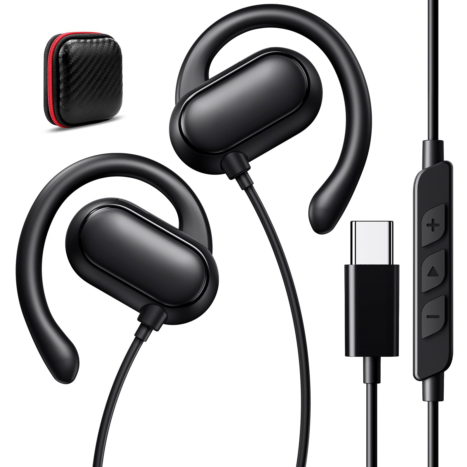 Photo 1 of iMangoo USB Type C Headphones Wired Over Ear Buds for Apple iPhone Air 17 16 15 Pro Max 16e for iPad, Open Outside Earbuds Corded Earphones for Samsung Galaxy S25 S24 S23 for Google Pixel 10 Android