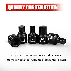 C&T 16 Piece 3/8-Inch Drive Low Profile Impact Hex