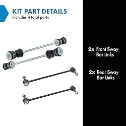 TRQ Front & Rear Sway Bar Stabilizer Link Set
