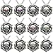 Skull Rose Birthstone Necklace With Crystal 17